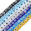 Handmade Evil Eye Lampwork Beads Strands LAMP-G166-03-1