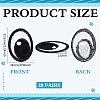 20 Pairs Eye Appliques DIY-PH0035-13B-2