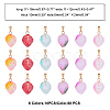 60Pcs 6 Colors Two Tone Transparent Spray Painted Glass Pendants GLAA-PH0001-55-3