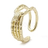 Rack Plating Brass Open Cuff Rings RJEW-K257-24G-1