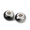 Two Tone Opaque Resin Rondelle European Beads RESI-Z046-02H-2