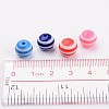 Round Resin Stripe Beads X-RB061-4