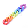 Handmade Opaque Acrylic Curb Chains X-AJEW-JB00573-1