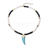 Handmade Polymer Clay Heishi Beads Pendant Necklaces X1-NJEW-JN02816-1