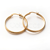 Lady's 304 Stainless Steel Hoop Earrings X-EJEW-N023-08E-2