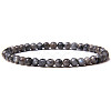 4mm Round Natural Labradorite Beads Bracelet for Men KG3069-10-1