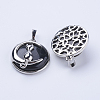 Natural Dyed & Heated Black Agate Kitten Pendants X-G-K234-D10-2