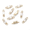 Brass Clear Cubic Zirconia Links Connectors ZIRC-G170-16G-1