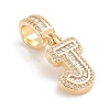 Brass Micro Pave Cubic Zirconia Pendants ZIRC-G165-13G-J-2