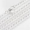 Iron Rolo Chains Necklace Making MAK-R015-60cm-S-1