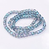Electroplate Glass Bead Strands EGLA-R064-6mm-09-2