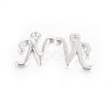 Silver Color Plated Alloy Letter Pendants PALLOY-J718-01S-N-1