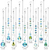 Glass Teardrop/Cone/Oval/Round Pendant Decorations WG34775-01-5