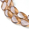 Transparent Electroplate Glass Beads Strands EGLA-C001-PL02-3