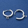 201 Stainless Steel Huggie Hoop Earrings Findings STAS-A167-01K-S-3
