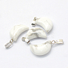 Moon Natural Howlite Pendants G-Q369-01-2