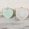 DIY Silicone Heart with Word Soap Molds PW-WG13454-06-1