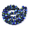 Handmade Silver Foil Glass Lampwork Beads Strands FOIL-T003-03B-2