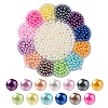 13 Style Spray Painted ABS Plastic Imitation Pearl Beads OACR-YW0001-41-2