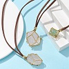 3Pcs 3 Style Crystal Holder Cage Necklace NJEW-JN04586-1