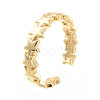 Adjustable Brass Cuff Rings RJEW-M135-04G-4