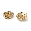 Brass Micro Pave Clear Cubic Zirconia Bead Caps KK-A276-07G-2