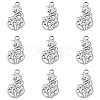 10Pcs 201 Stainless Steel Pendants STAS-CJ0002-34-1