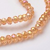 Electroplate Glass Beads Strands EGLA-F124-FR-B02-3