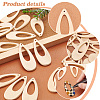 2 Sets Hollow Wooden Big Pendants WOOD-PH0002-28-5