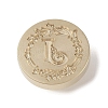 Golden Tone Wax Seal Brass Stamp Head DIY-B079-01G-J-2