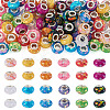 72Pcs 12 Colors Transparent Resin Rondelle European Beads RESI-TA0004-81-1