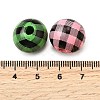 Printed Schima Wood Beads WOOD-L022-01B-3