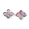 Baking Paint Transparent Glass Bead Caps DGLA-N014-04F-2
