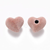 Flocky Acrylic Beads X-FIND-R079-04-2