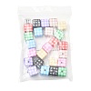 24Pcs 8 Colors Printed Opaque Acrylic Beads MACR-FS0002-47-7