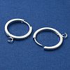 201 Stainless Steel Huggie Hoop Earrings Findings STAS-A167-01H-S-2