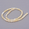 Natural Yellow Jade Beads Strands X-G-Q462-8mm-36-2
