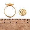 Brass Adjustable Ring Findings KK-K382-15B-G-3