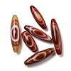 Natural Red Striped Agate/Banded Agate Beads Strands G-NH009-01-1