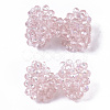 Plating Acrylic Woven Beads PACR-R247-04B-1
