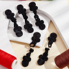 20 Pairs Handmade Chinese Frogs Knots Buttons BUTT-BC0001-06B-5