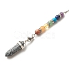 Chakra Theme Gemstone Drowsing Pendulum PALLOY-JF01520-3