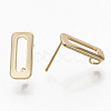 Brass Stud Earring Findings X-KK-T056-10G-NF-2