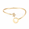 Rack Plating Brass Micro Pave Cubic Zirconia Bangles BJEW-E071-16G-02-2