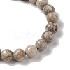 8mm Round Natural Maifanite Braided Bead Bracelets BJEW-C067-01B-06-3
