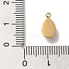 Natural Amethyst Teardrop Charms STAS-B074-04G-04-3