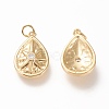Brass Pendants ZIRC-L098-029G-2