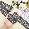 Polyester Jacquard Rhombus Ribbons OCOR-WH0082-141B-3