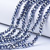 Electroplate Glass Beads Strands EGLA-A034-T6mm-C09-1