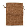 Polyester Imitation Burlap Packing Pouches Drawstring Bags ABAG-PH0001-33A-3